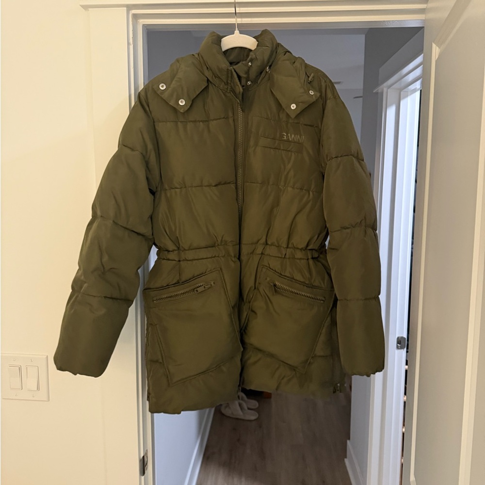 Olive Green Puffer Jacket